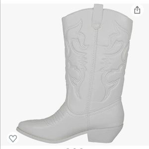 White Cowboy Boots Size 6 Womens